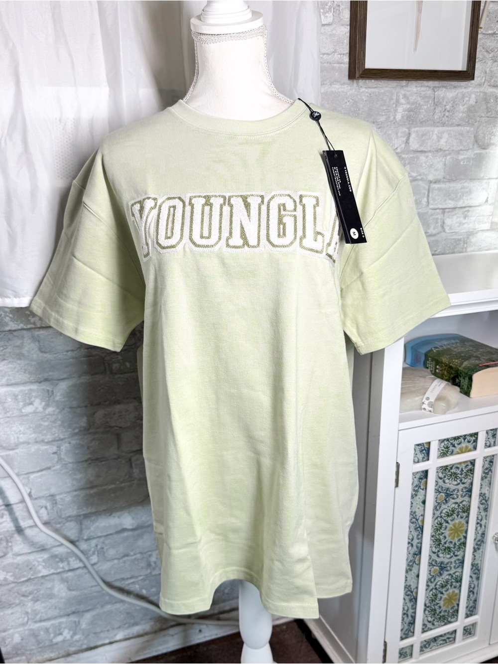 YoungLA Unisex Green Graphic Tee M